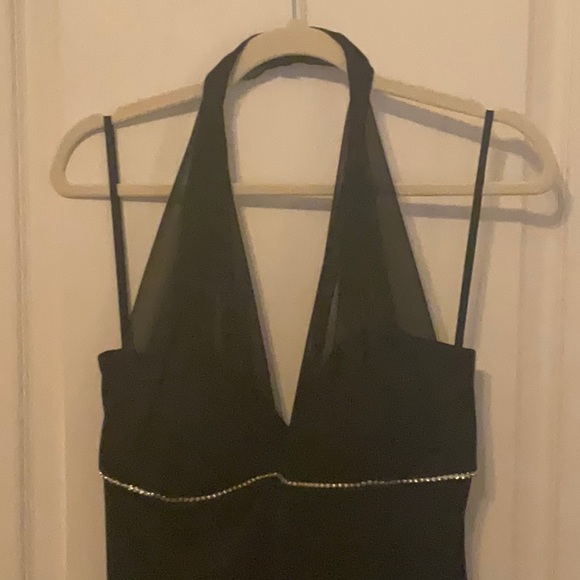 Betsy & Adam Formal Mesh Halter Dress - Picture 2 of 7